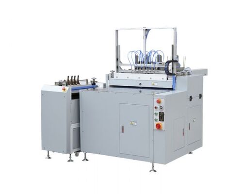 Μηχανή κατασκευής περιτυλίξεων για σημειωματάρια φωτογραφικά βιβλία φακέλους πιστοποιητικά σκληρότυπα βιβλία με ταυτόχρονη διπλή συσκευασία ενός χειριστή μικρό αποτύπωμα ιδανικό για ψηφιακό ταχυδρομείο