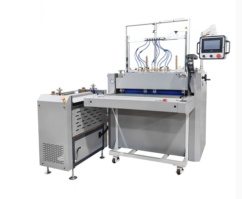 HXSCM Semi Auto Hardcover Case Making Machine επιτρέπει σε έναν χειριστή να παράγει κασέτες με σκληρή κάλυψη δαχτυλίδια συγκολλητικά φωτογραφικά άλμπουμ και εξώφυλλα μενού