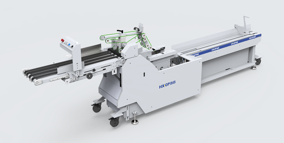HXSTA840 Swiveling Stream Log Feeder with Overlapping Sheets for Book Binding